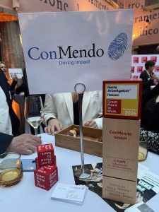ConMendo hat den 1. Platz bei "Best Place to Work" gewonnen